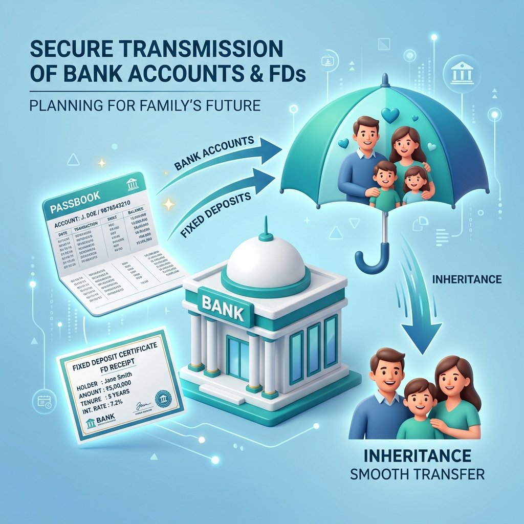 Transmission of FDs, Bank & Demat Accounts